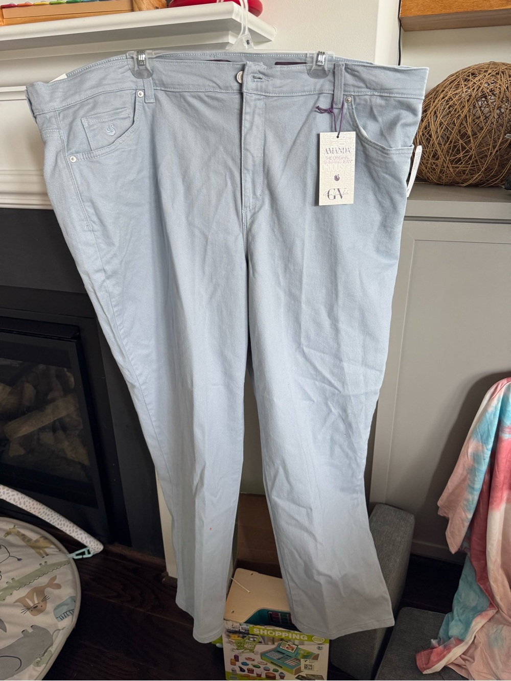 Gloria Vanderbilt Light Blue Straight-Leg Pants